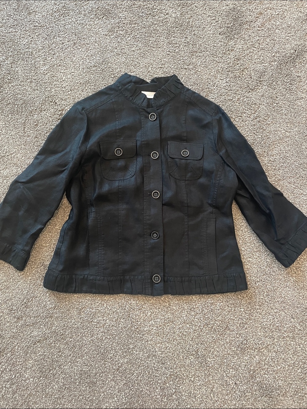 Chico's Black Button-Front Shirt
